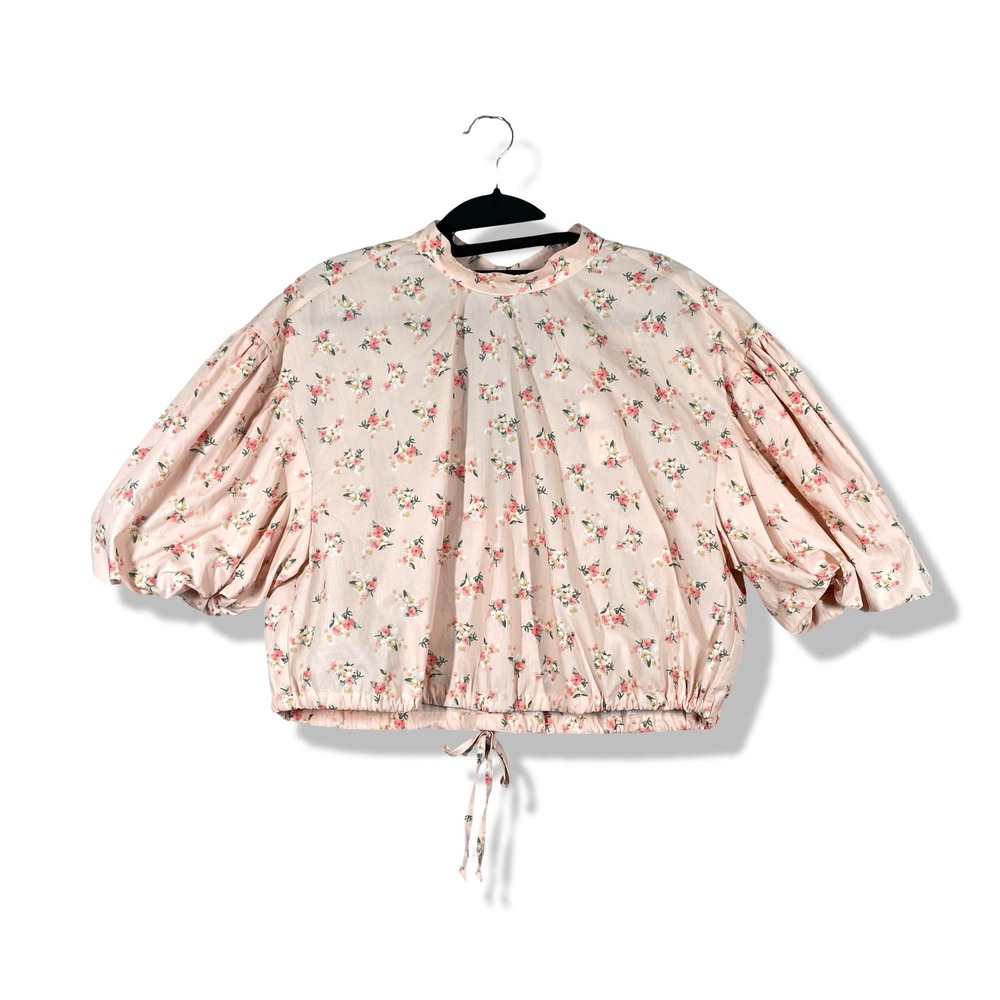 Anthropologie Floral Blouse Womens Medium Pink Cottagecore Boho Romantic NWT